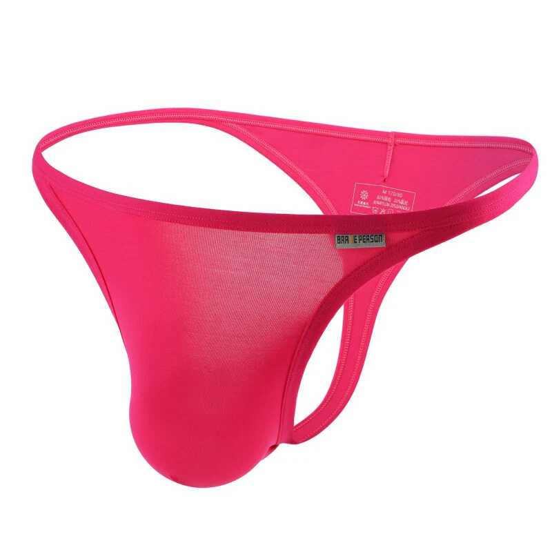 3Pack Low Waist Underpants Men Bikini Thongs Thin Breathable Quick Dry Panties - Image 4 of 4