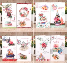 Holiday Christmas New Year Greeting Cards set 8 cards