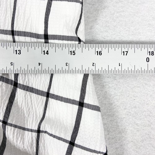 DKNY Dress Women’s 10 Black White Fit & Fare Sleeveless Faux Wrap Plaid New - Picture 12 of 13
