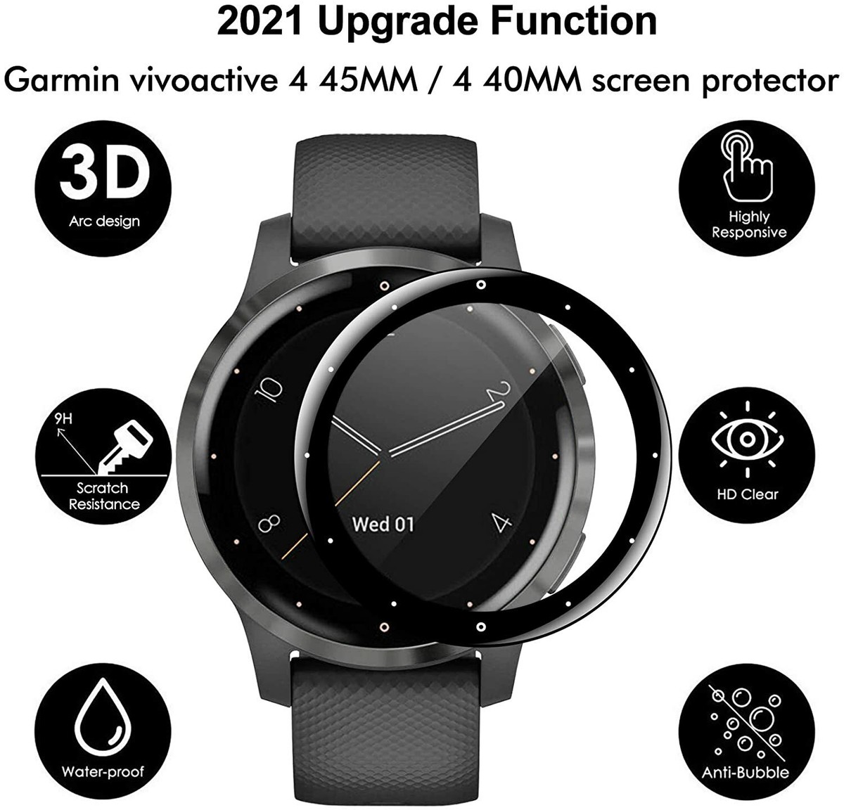 Film Protecteur D'écran Mat BROTECT Pour Garmin Venu 4 (41mm) - 2 Pièces, Anti-reflets, Auto-réparant