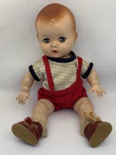 12 Vintage 1950's Block Hard Plastic Doll Original Clothing Blinking Eyes