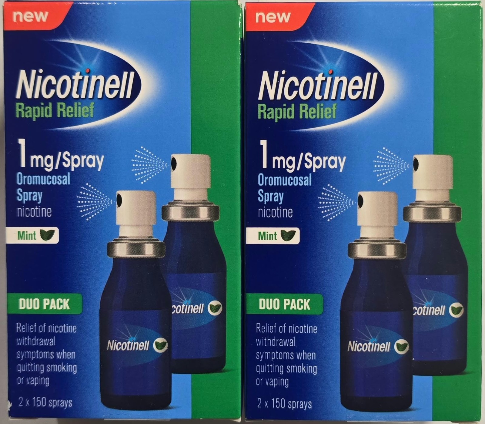 Nicotinell Rapid Relief 1mg/Spray Oromucosal Spray-Duo pack 300spray-Brand new - Image 9