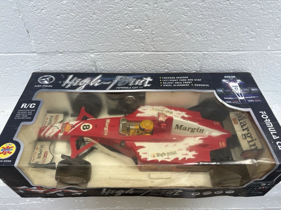 XIN QIANG High Point 1:6 RC Formula One Car Margin Red White In Box Vintage - Image 3 of 4