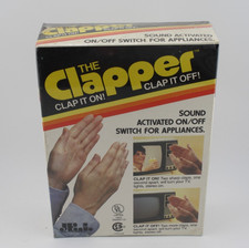 The Clapper Vintage 1984 Original Box  Papers Clap On Clap Off Sealed