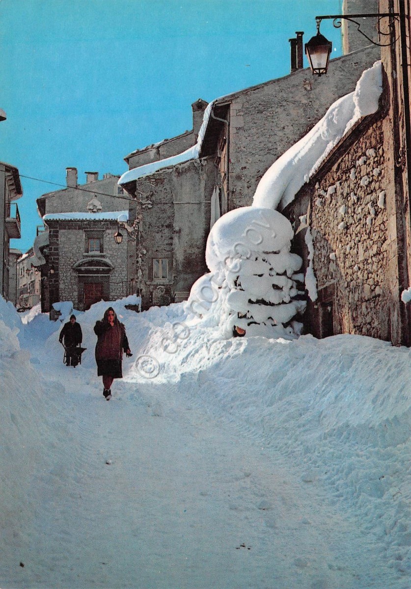 Cartolina Pescocostanzo Corso Roma (L'Aquila)