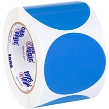 3" Light Blue Inventory Circle Labels-500 per Roll