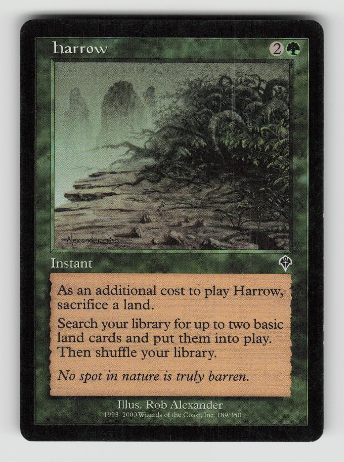 Harrow 189 Common Invasion Magic: The Gathering Lightly Played