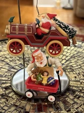C71- 2 Hallmark Keepsake Ornaments Santa Various Lot  Vintage