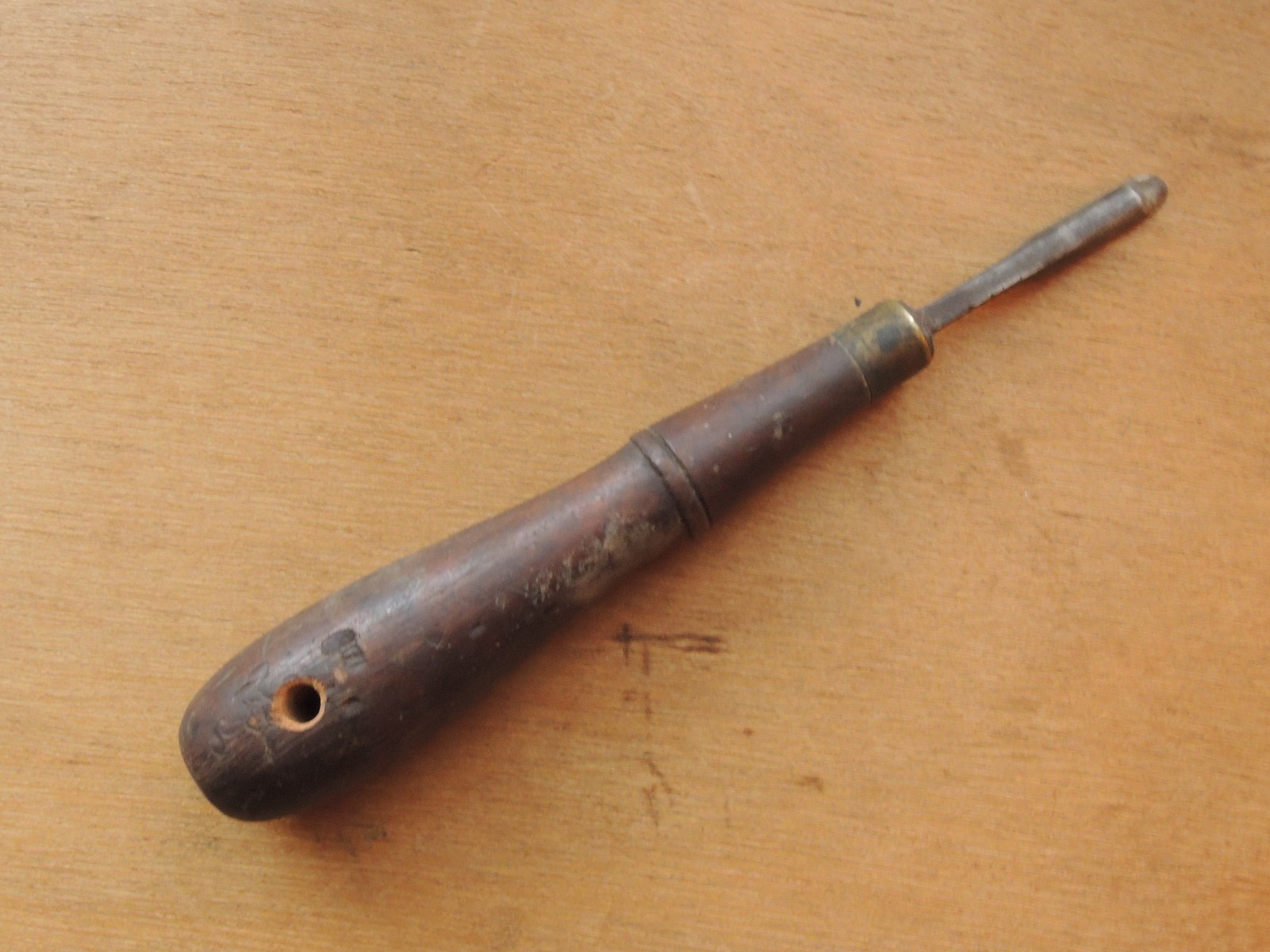 Vintage Wood Carving U-Gouge Chisel Tool Wood Handle