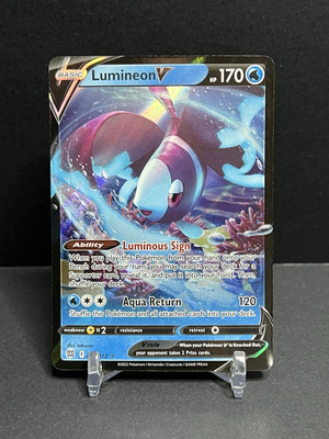 lumineon v pokemon card value 040/172 Brilliant Stars - Ultra Rare variation to centering Pokemon Trading Card Game Sword