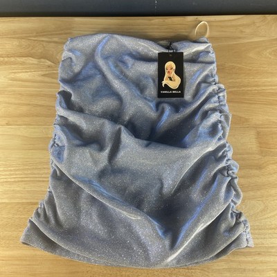 VANILLA BELLA  Blue Sleeveless Mini Dress Women s Small