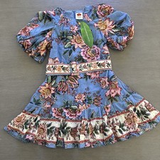 FARM Rio Blue Wonderful Bouquet Belted Mini Dress Women Sz XS NWT $210