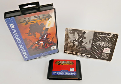 RED ZONE SEGA MEGA DRIVE KOMPLETT BOXED CIB GETESTET ORIGINAL HANG TAB