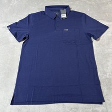 FIGSPRO Shirt Mens Medium Navy Technical Pique Scrub Polo Workwear M22WW1004