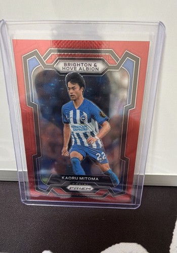 Kaoru Mitoma 2024-25 Panini Prizm Premier League Red Prizm /25 Brighton Japan