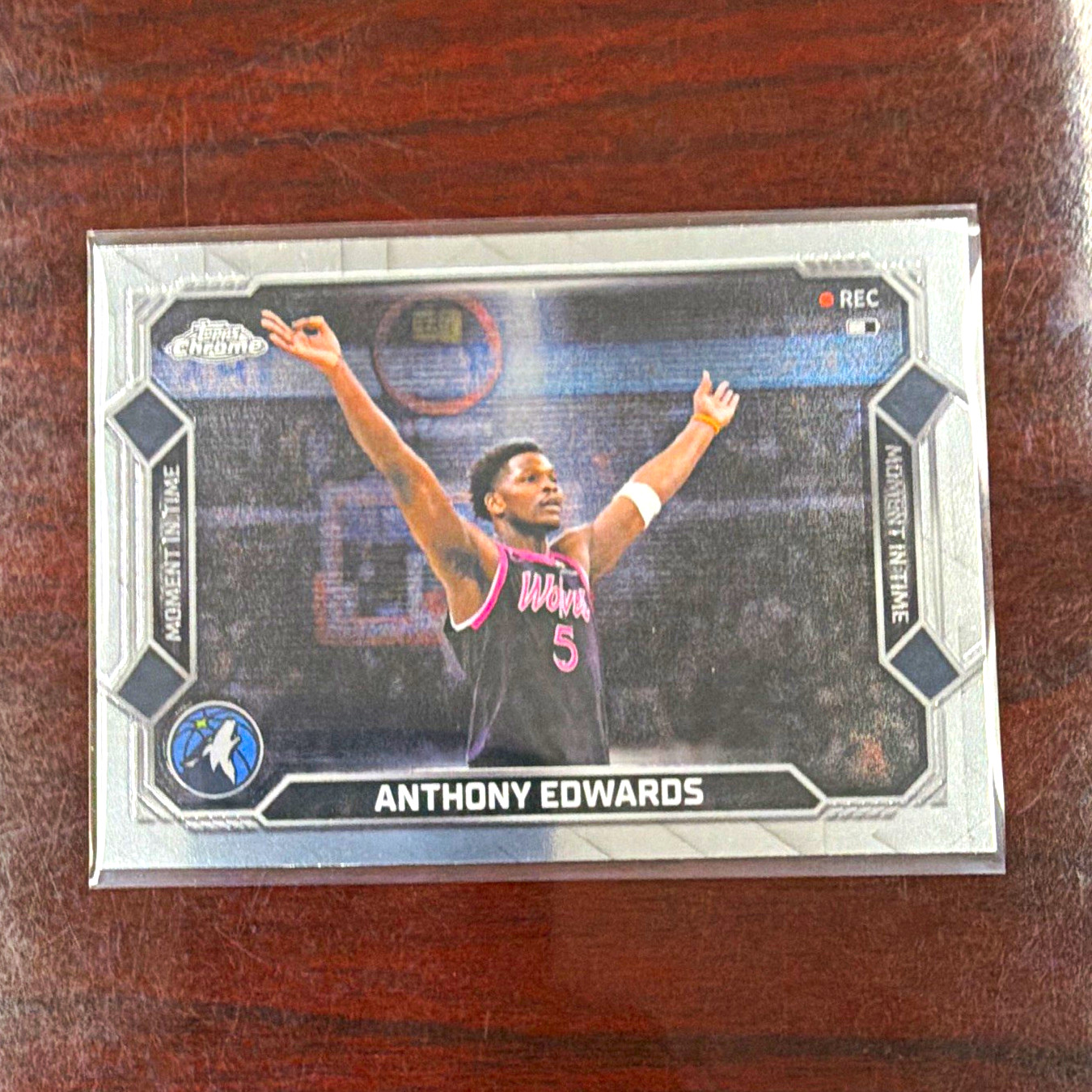Topps 2025 Chrome Anthony Edwards Timberwolves Moment in Time MT-3