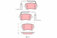 TRW Bremsbelagsatz Scheibenbremse GDB1508 für VW 3D3 PHAETON 3D6 3D4 3D2 3D7 3D9