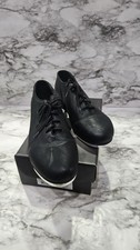 Leo Jazz Tap Lace Up Oxford Black Shoes Style LS3312L Size 8