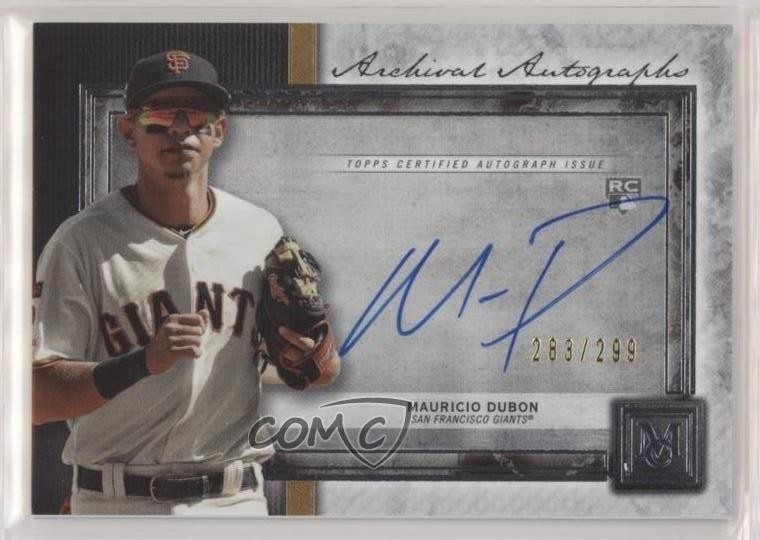 2020 Topps Museum Collection Archival 283/299 Mauricio Dubon Rookie Auto RC 9g9