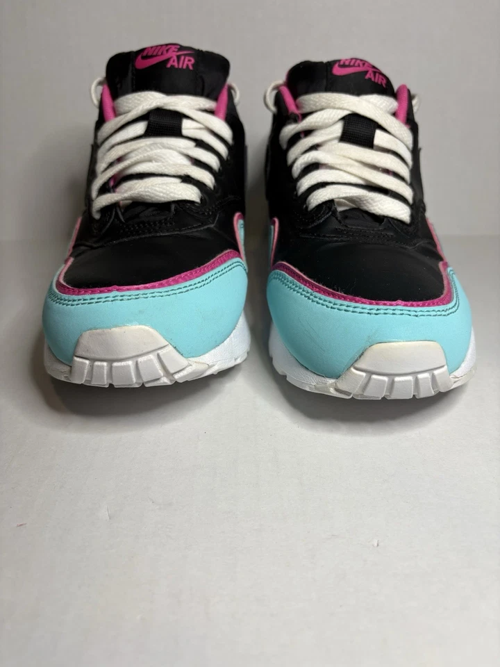 Nike Air Max Juvenil 1 Doble Capa Negro Aqua Fucsia Juvenil 7 Y Foto 3 de 4