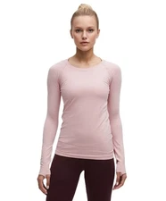 NWT LULULEMON Swiftly Long Sleeve Hip Length Pink Haze Size 2 4 6 8 10 12 $78