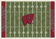 8x11 Milliken Wisconsin Badgers NCAA Home Field Area Rug - Approx 7'8"x10'9"