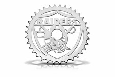 Lowrider Bicycle Laser Cut Mirror Chrome Raiders Double Face 36T Custom Sprocet.