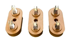 Vintage Amphenol 33-3 Ham Radio Quartz Crystal Socket, 3/4" (Lot of 3)