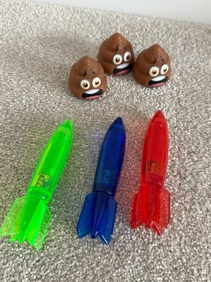 6 Artikel Konvolut - Poop Turd & Light Up Flashing Torpedo - Badespielzeug