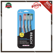 Reach Advanced Design Toothbrush Frim Bristles 7 Count Value Pack Tooth Brushes