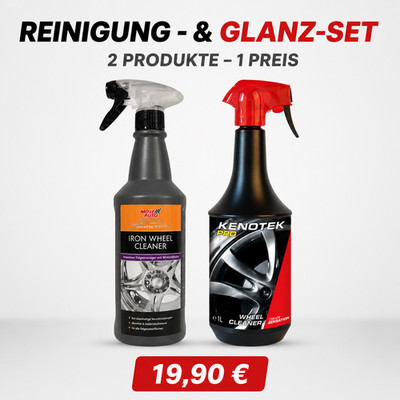 1L KENOTEK Felgenreiniger + 1L Iron Wheel Cleaner pH-neutral mit Wirkindikator