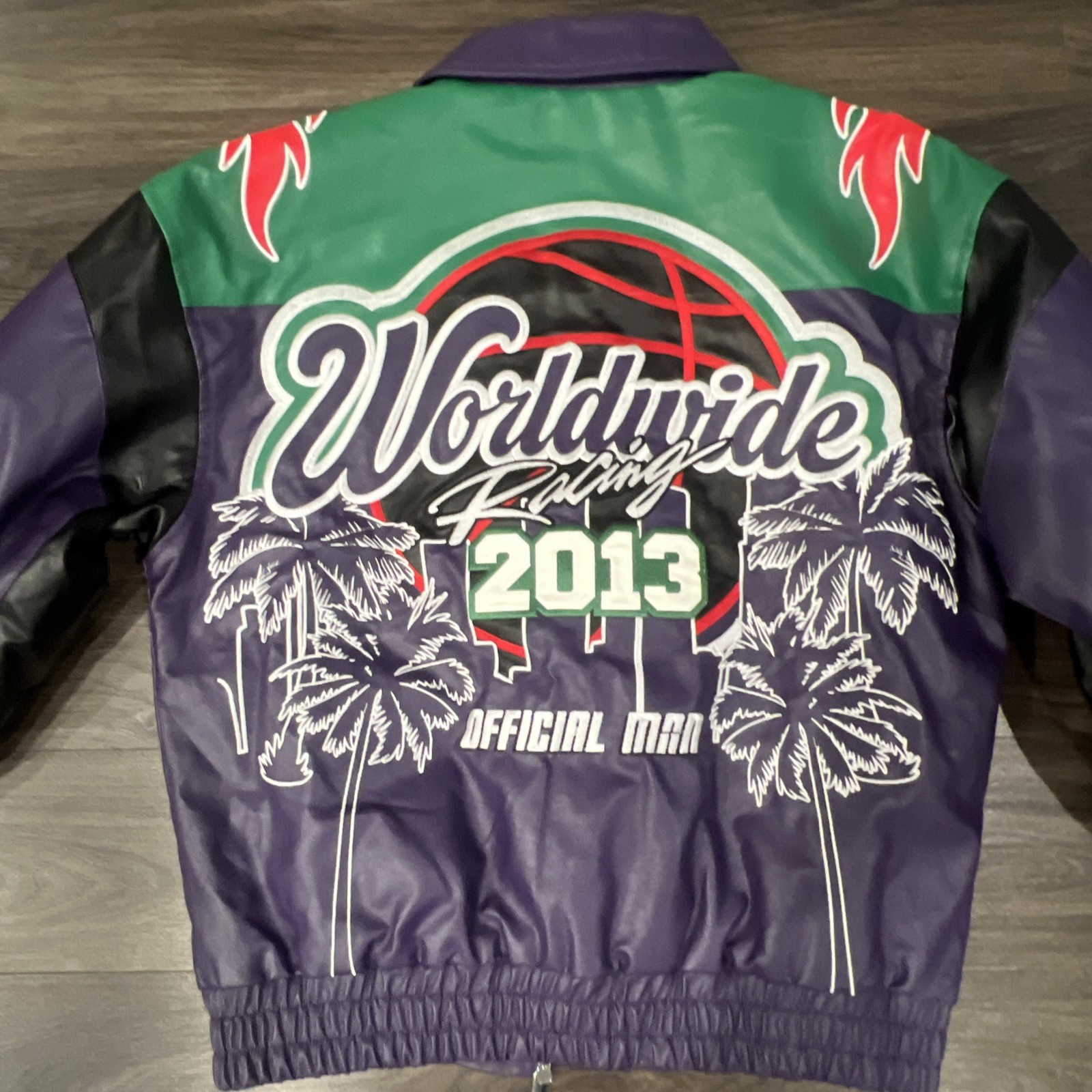 BooHoo MAN Limited Edition Boxy Fit Worldwide 2013 Varsity Jacket US Size XS