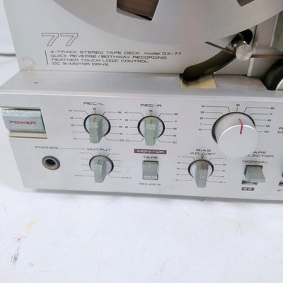 Akai GX-77 Reel to Reel 4 Track Tape Player open deck AC100V 50Hz