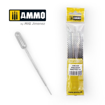 Ammo MIG 8235 - Small Pipettes 1mL (0.03 oz) - 4 pcs. - Neu