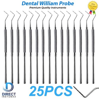 Dental Williams Explorer Probe Color Coded Single Ended Periodontal Tool