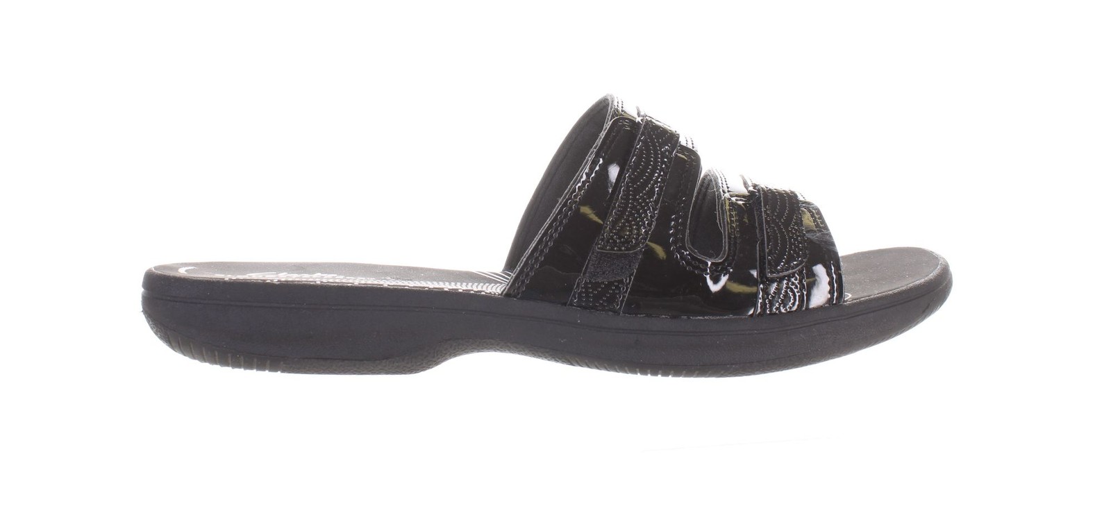 Clarks Womens Breeze Piper Black Sandals Size 11 Comfortable Casual