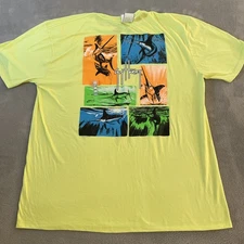 New Guy Harvey Marlin Fishing Tee Shirt Graphic Men's 2XL XXL NWT Highlighter