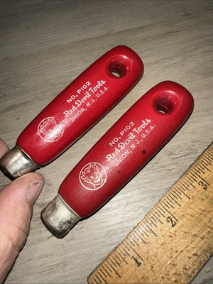 #ad Vintage Red Devil Putty Knife Scraper Wood Handles #P102 Rare Replacement $20.00