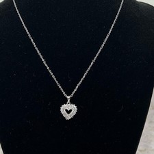 Junior Jewels Kids Silver Tone Heart Pendant Necklace Cubic Zirconia Gift Box