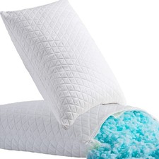 Shredded Memory Foam Pillows for Sleeping,Bed Pillows Standard Size Set of 2 ...