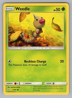 WEEDLE 3/181 C TEAM UP POKEMON NM TEU 2019