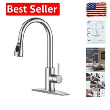 Kitchen Faucets Pull Down Sprayer, Stainless Steel, Brushed Nickel