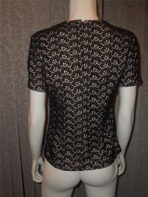Top Dentelle Diane Von Furstenberg - Taille 0 - Noir Manches Courtes - Neuf Avec étiquettes - Modèle Cindy