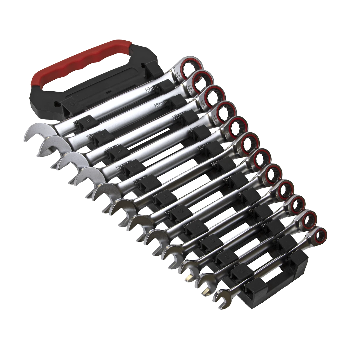 Sealey Premier 12 Piece WallDrive 100T Combination Ratchet Spanner Set 8 19mm