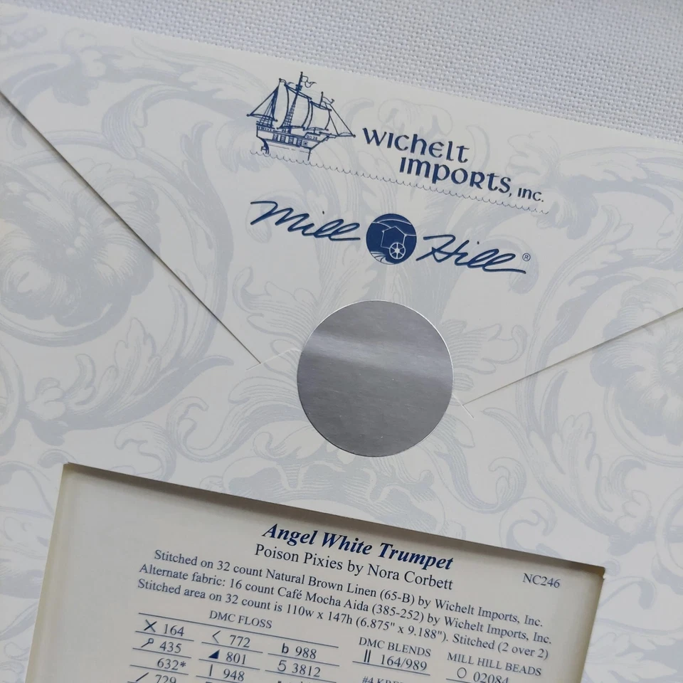 Angel White Trumpet Cross Stitch Chart and Embellishment Pack by Nora Corbett - Image 4 of 4