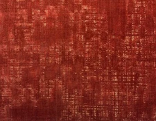 DONGHIA HEIRLOOM KEEPSAKE RED VELVET GOLD WORN LOOK FURNITURE FABRIC 1.5 YD 51"W