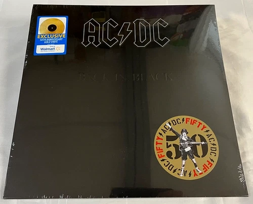 AC/DC Back In Black LP Fifty 50th Anniversary Edition GOLD Color Vinyl Sealed