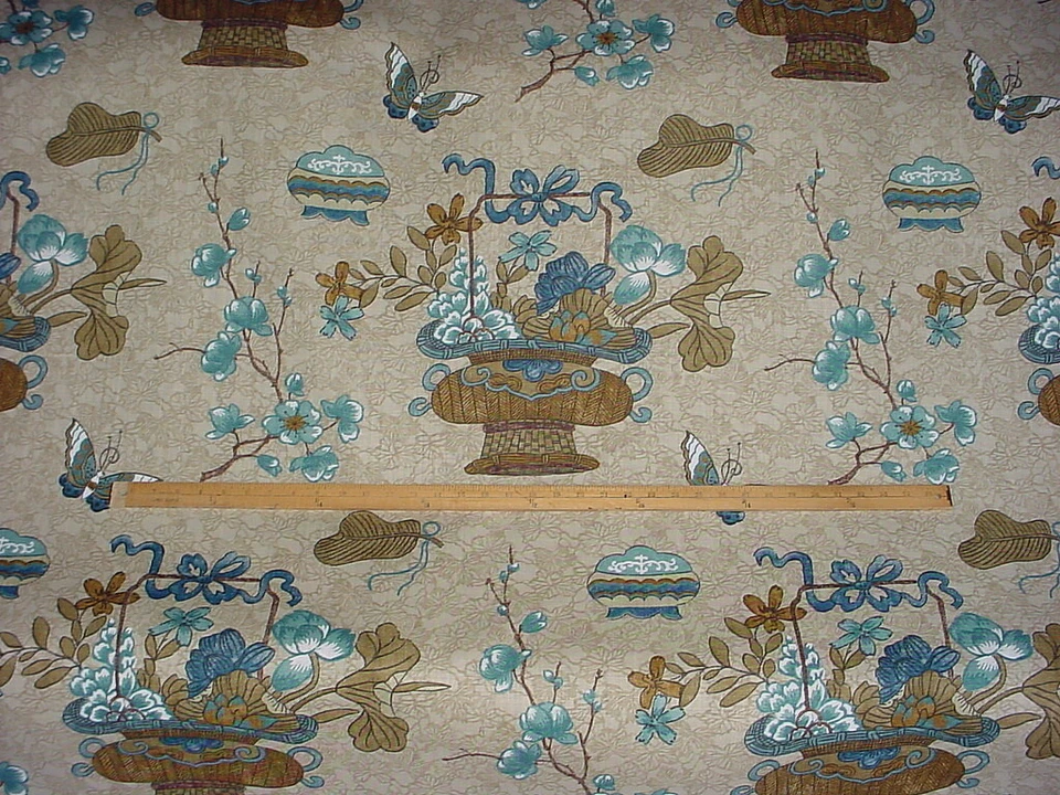11Y GP & J Baker BP10313 Castleton Stone Indigo Drapery Upholstery Fabric - Image 2 of 4