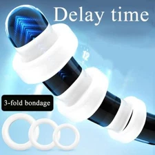 Cock Penis Ring Scrotum Stretcher Silicone Cockring Enhancer Delay Ejaculation