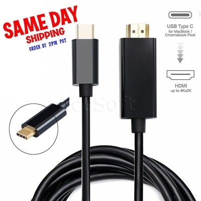 USB-C Type-C to HDMI HDTV High Grade Cable 6ft 4K fit Google Pixel/Pixel 2/Pixel